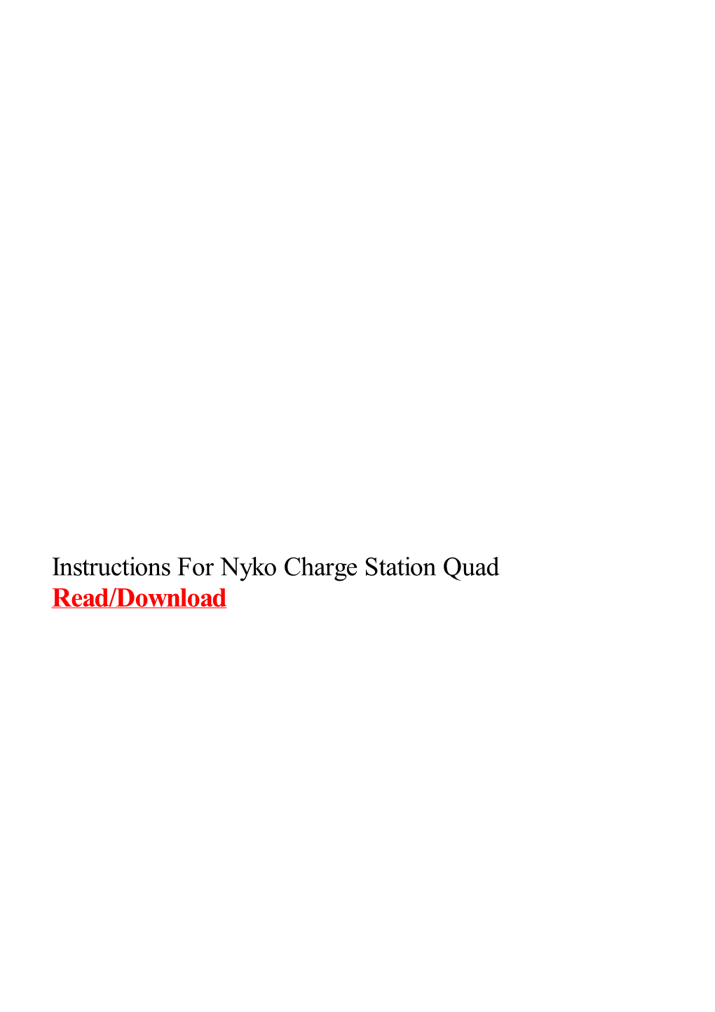 Instructions for Nyko Charge Station Quad.Pdf