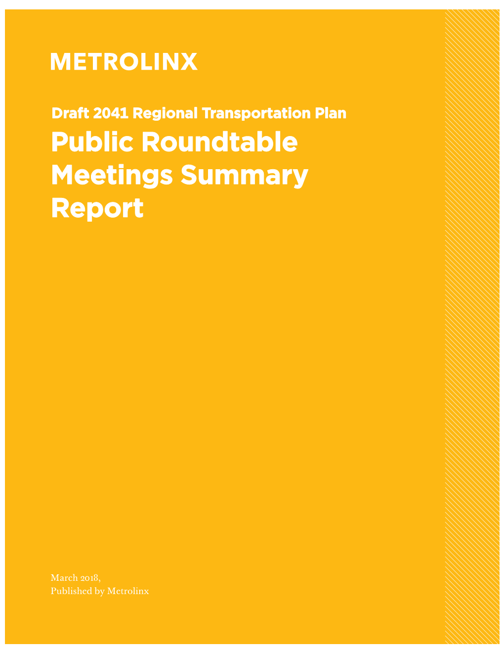 Public Roundtable Meetings Summary Report