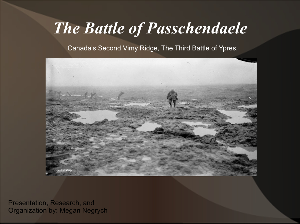 The Battle of Passchendaele