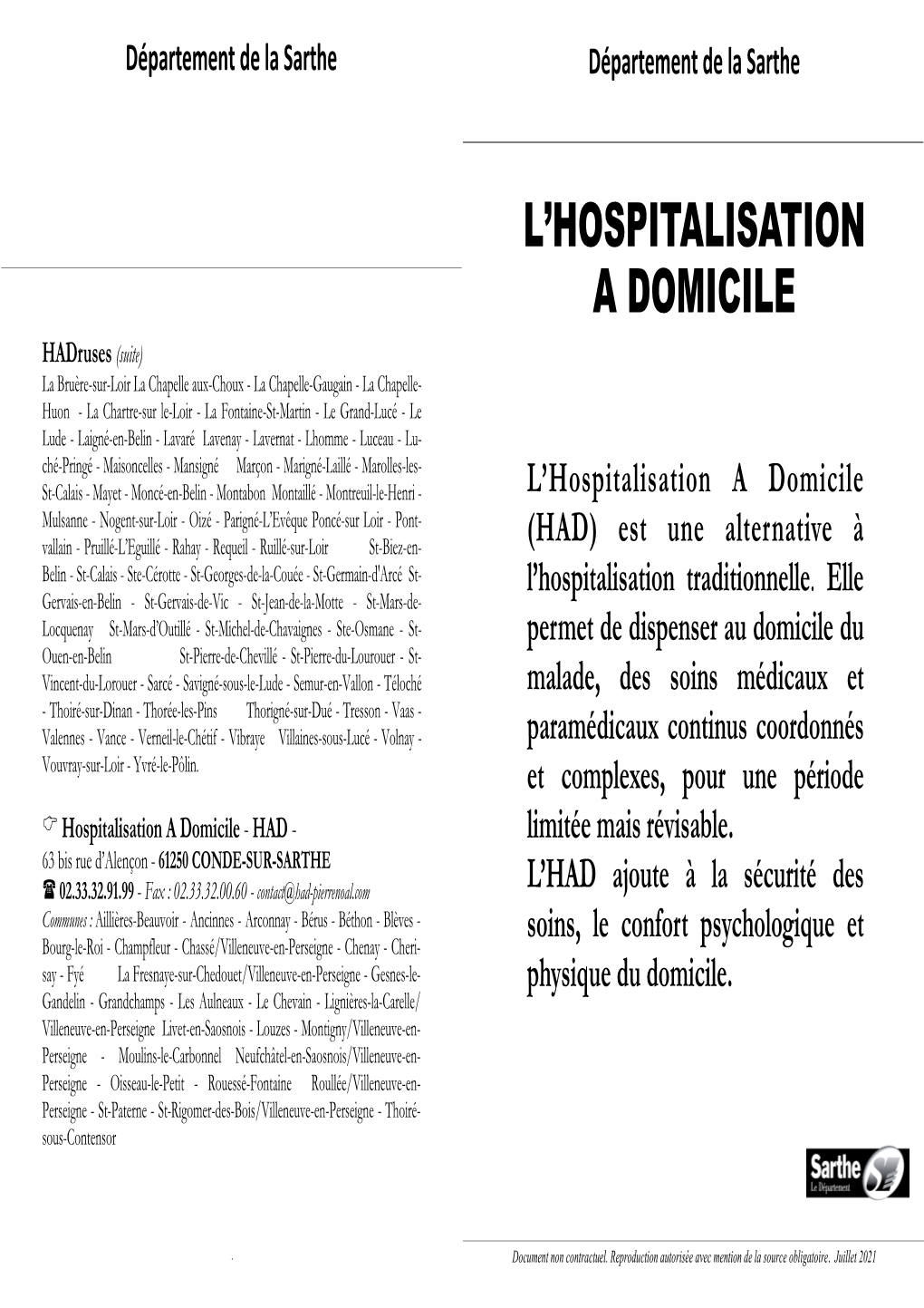 L'hospitalisation a Domicile