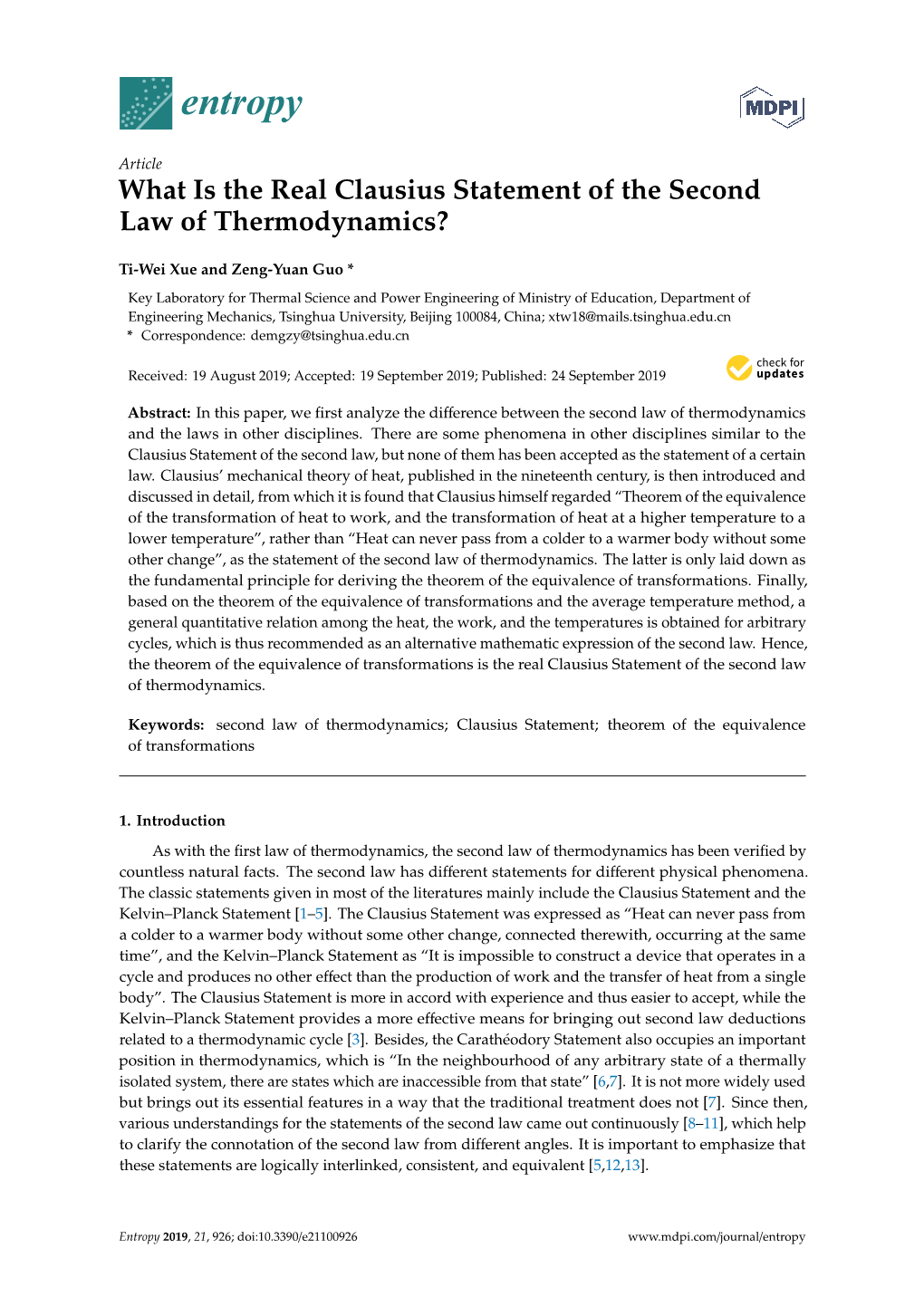 What Is the Real Clausius Statement of the Second Law of Thermodynamics?