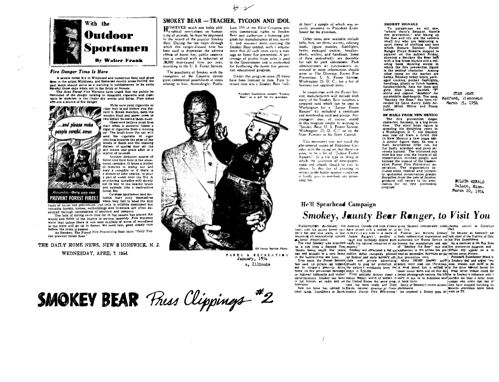 Smokey Bear Press Clippings #2