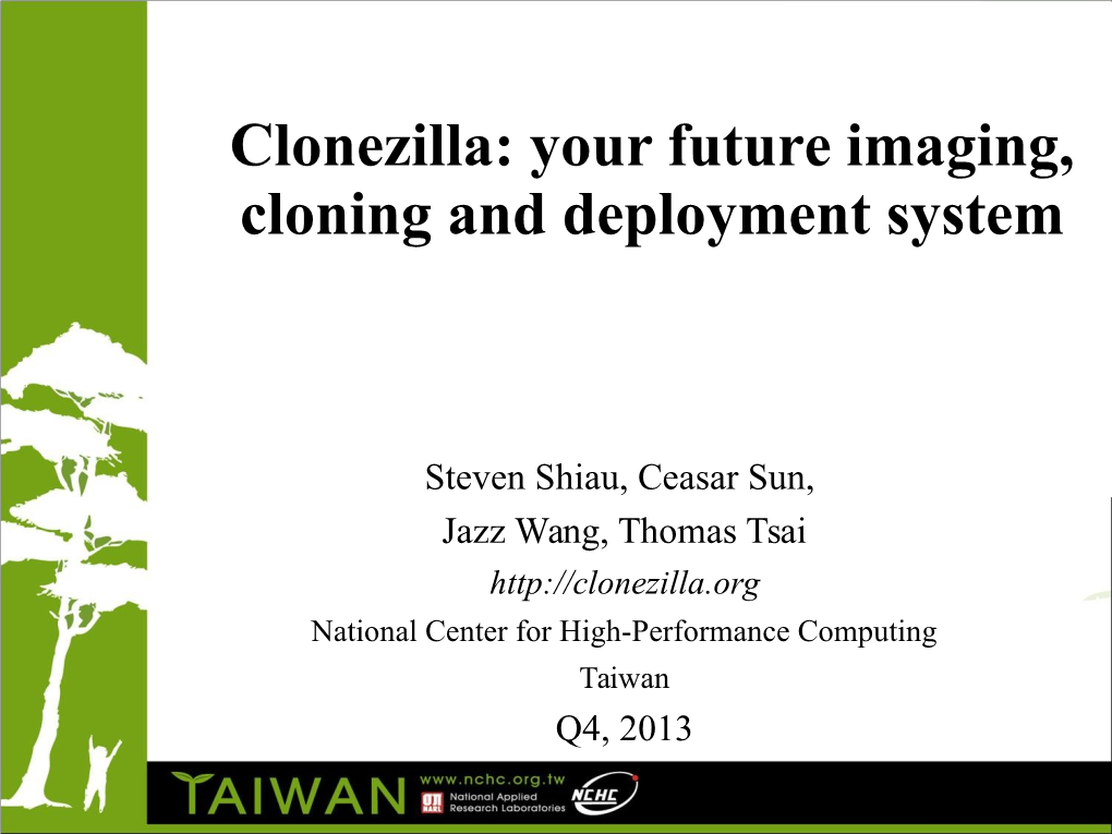 Your Future Imaging, Cloning and Deployment System