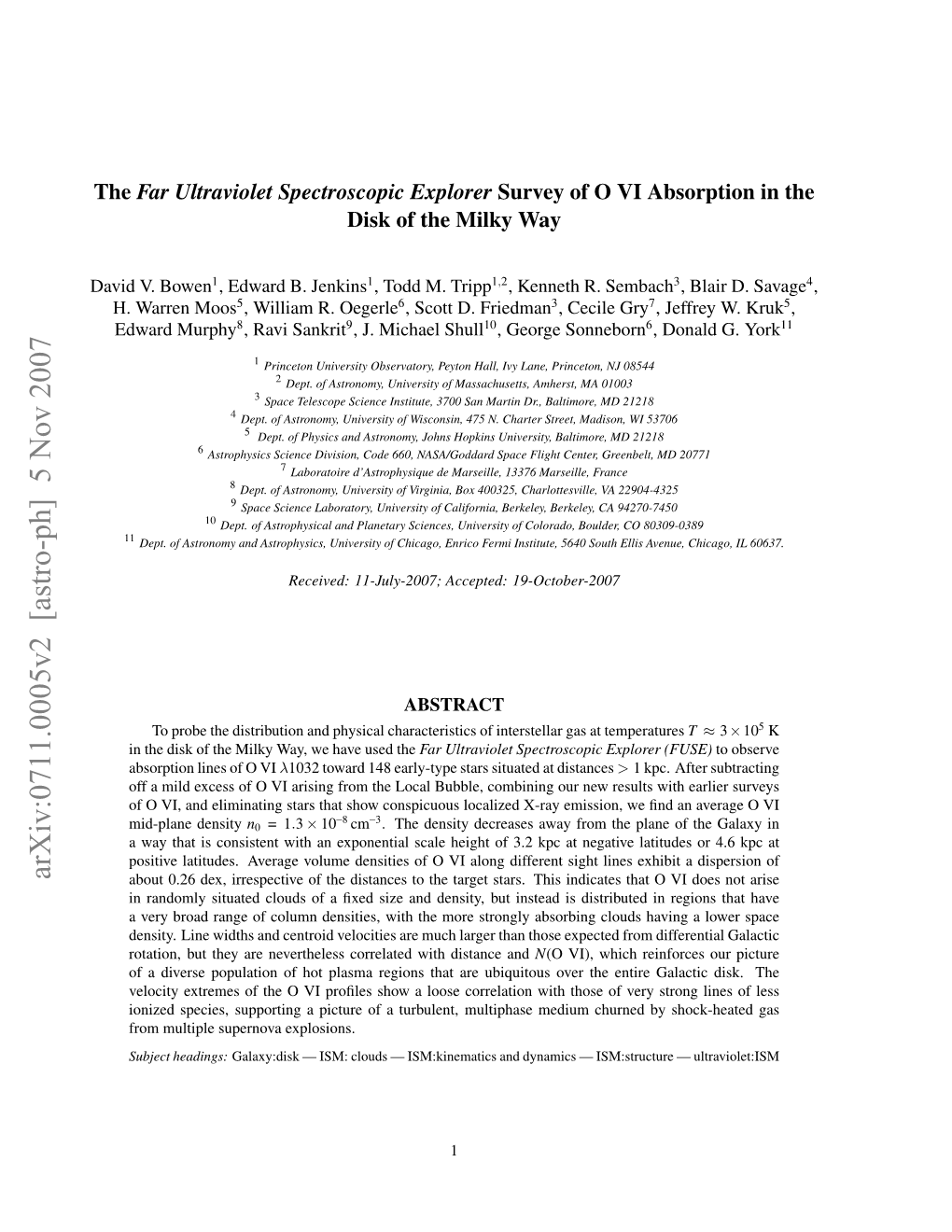 Arxiv:0711.0005V2 [Astro-Ph] 5 Nov 2007 About 0.26 Dex, Irrespective of the Distances to the Target Stars