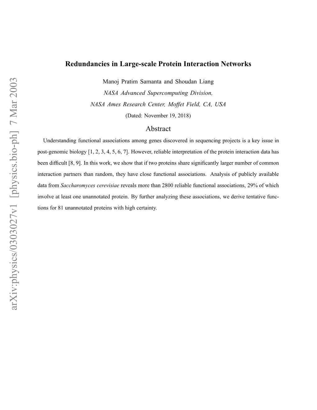 Redundancies in Large-Scale Protein Interaction Networks