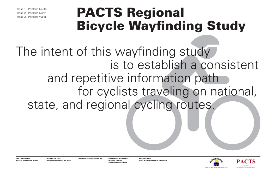 2014 PACTS Regional Bicycle Wayfinding Study