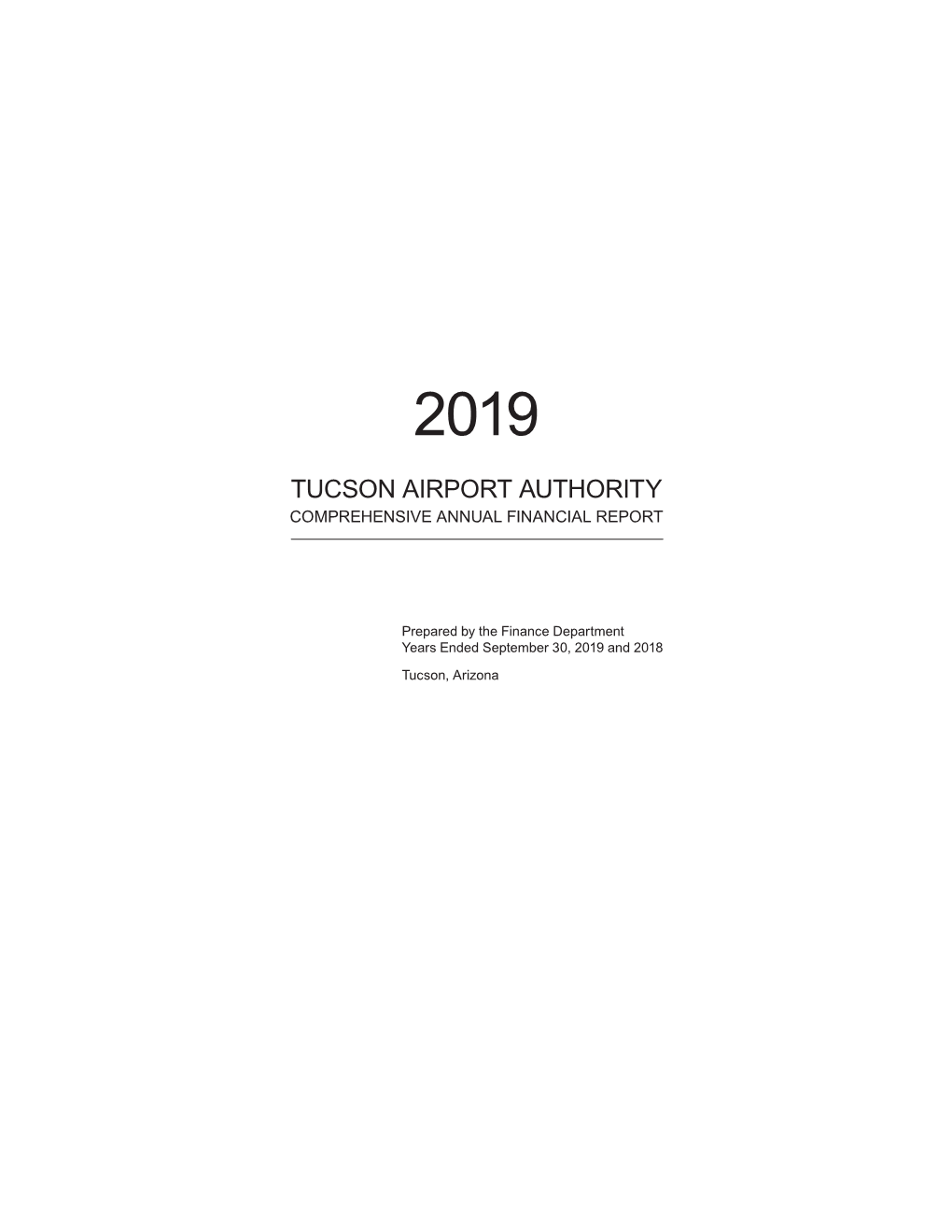 Tucson Airport Authority Comprehensive Annual Financial Report