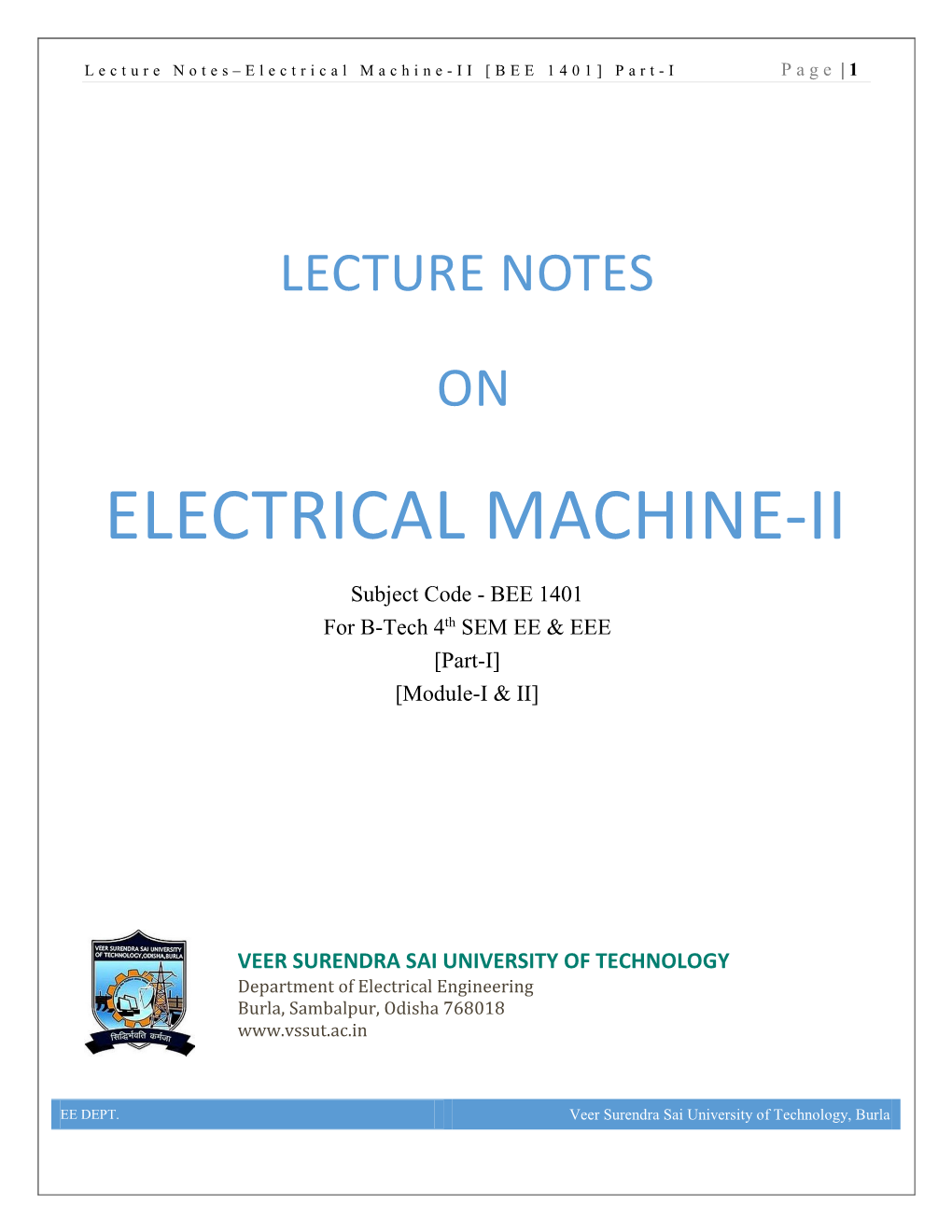 Electrical Machine-Ii