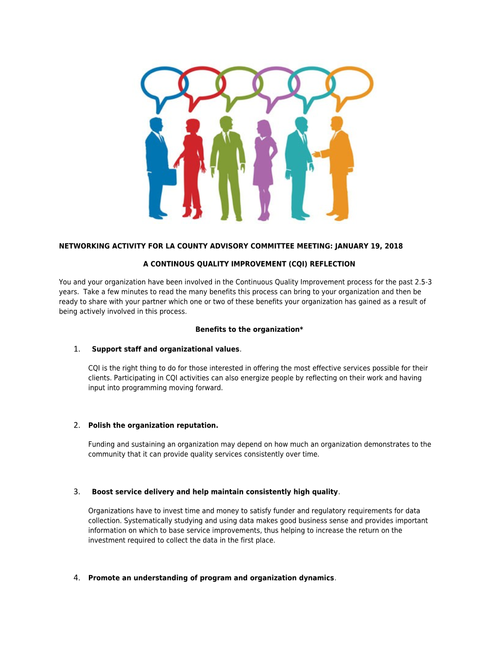 A Continous Quality Improvement (Cqi) Reflection