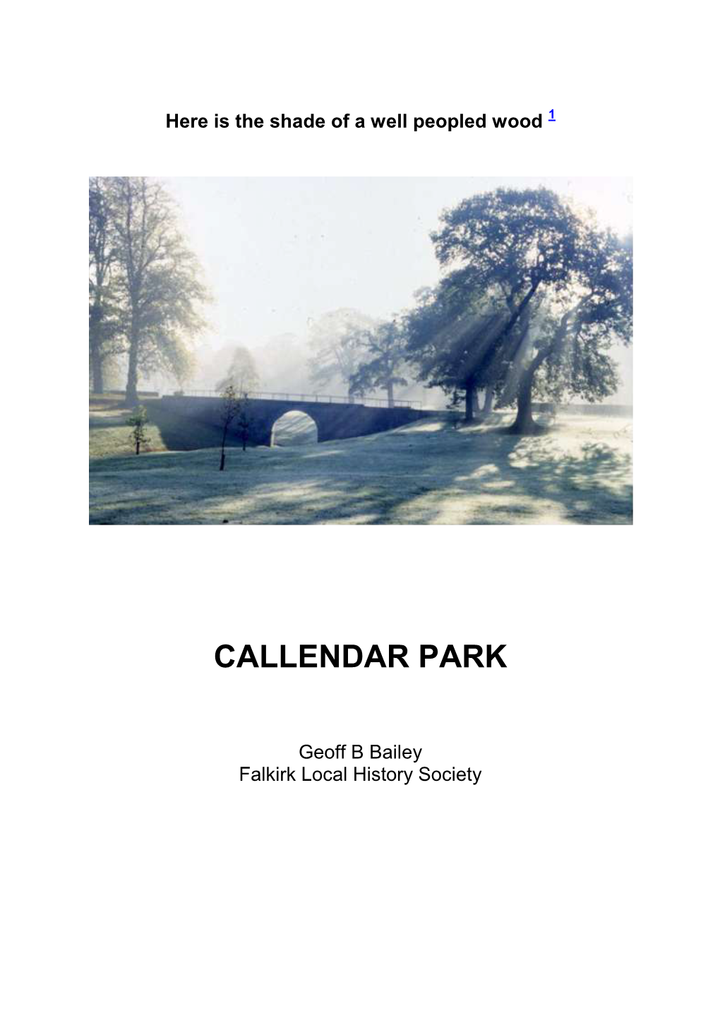 Callendar Park