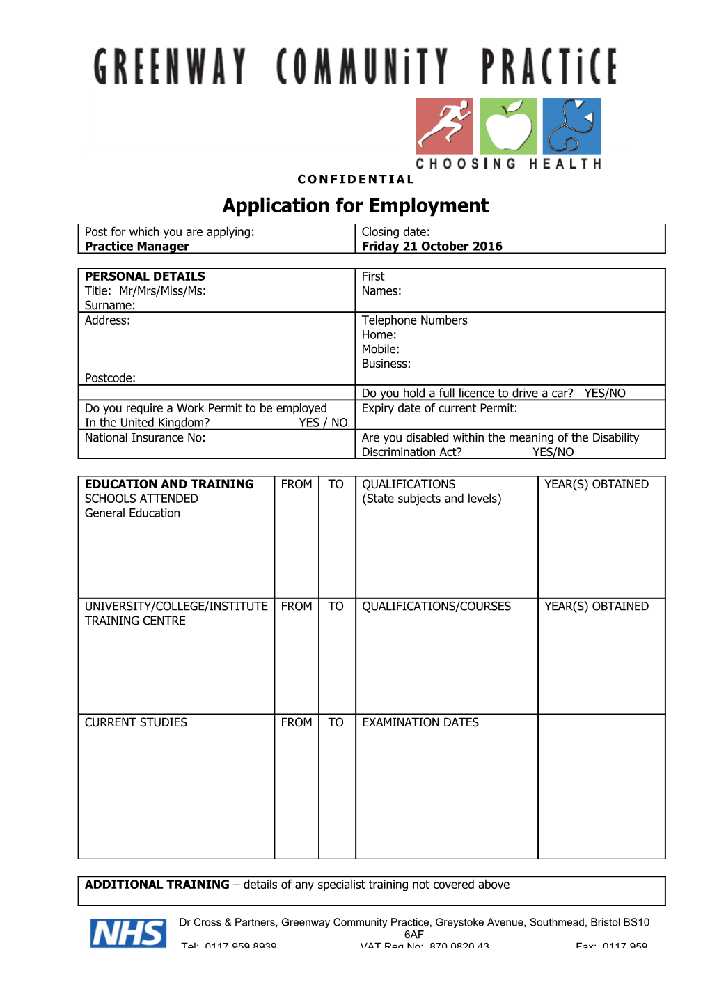 Application for Employment s66