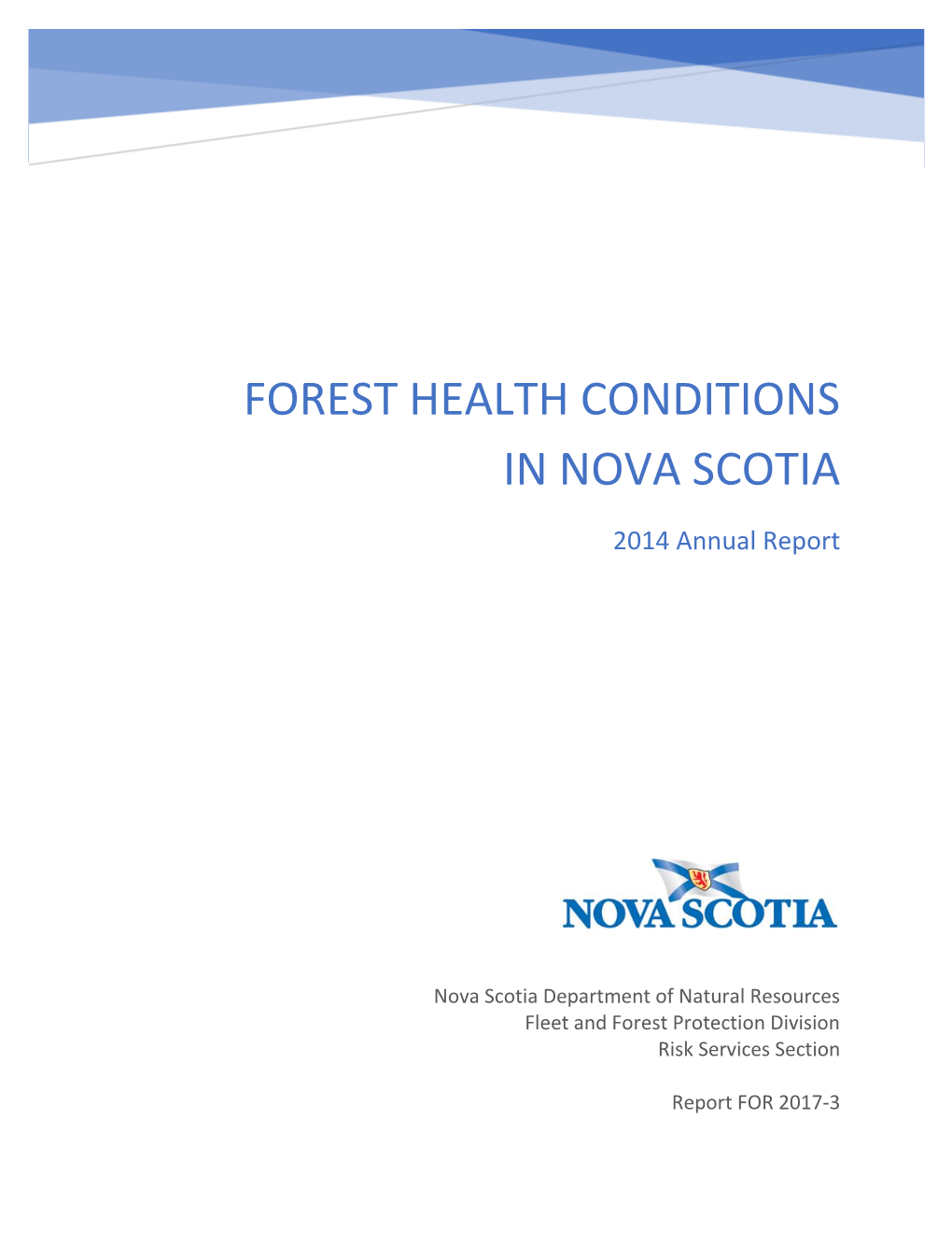 Forest Health Conditions in Nova Scotia