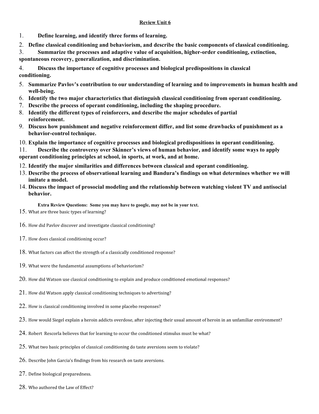 1. Define Learning, and Identify Three Forms of Learning