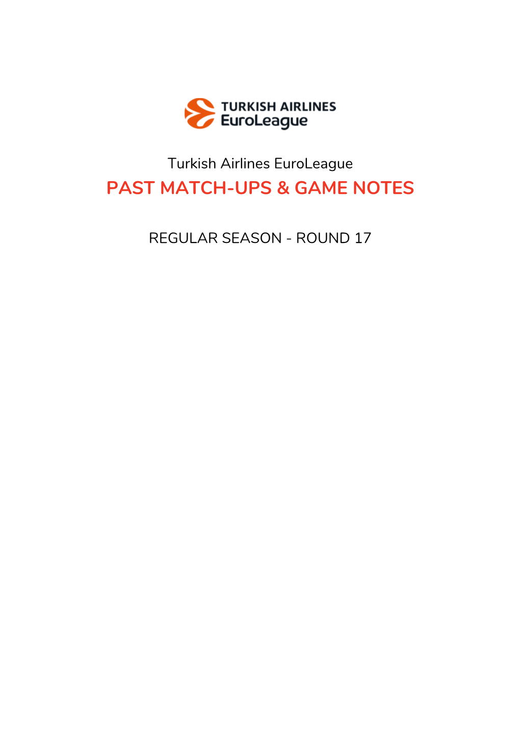 Past Match-Ups & Game Notes