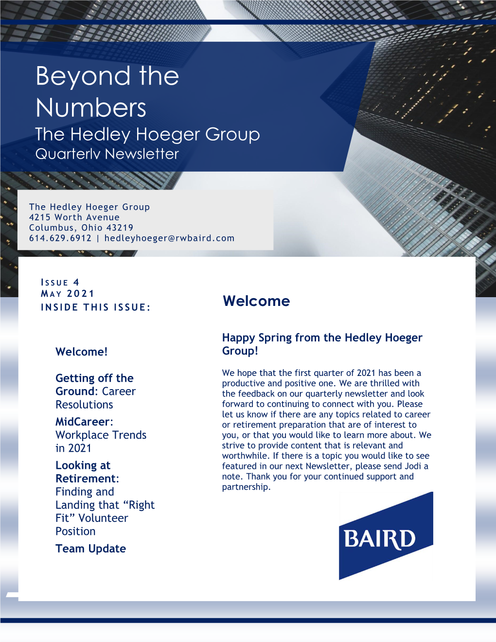 Beyond the Numbers the Hedley Hoeger Group Quarterly Newsletter