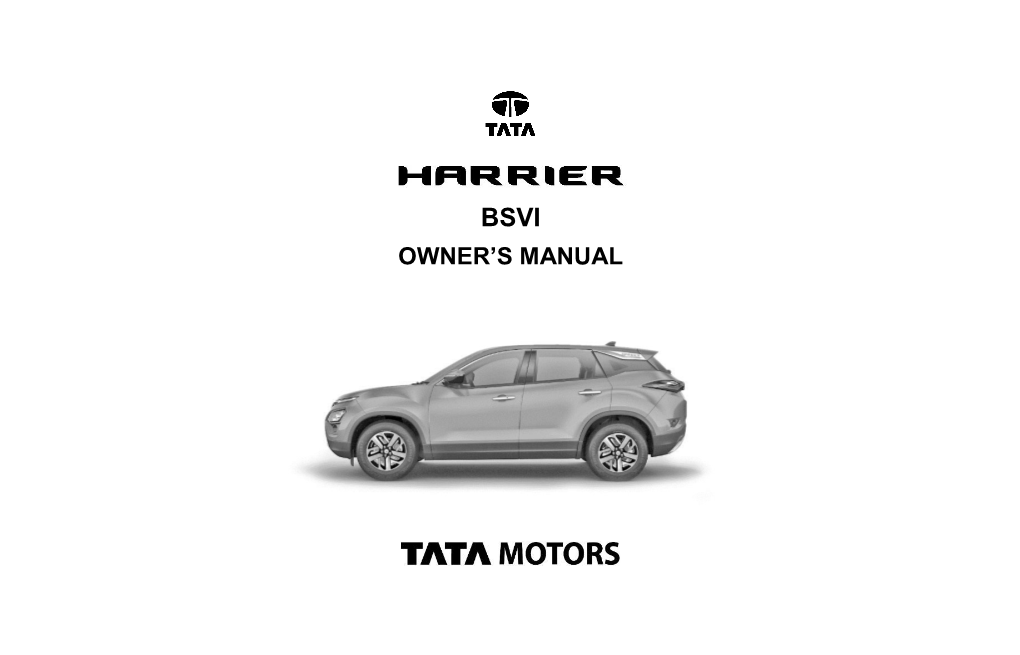 Harrier BS6 Owner's Manual