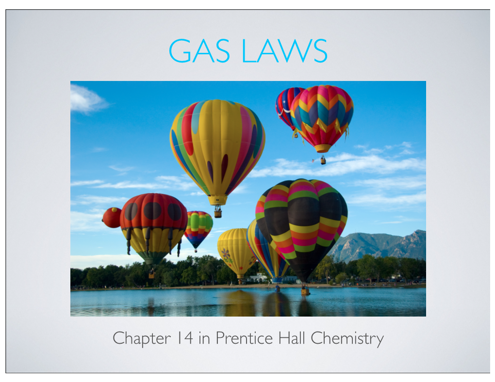 Gas Laws Notes