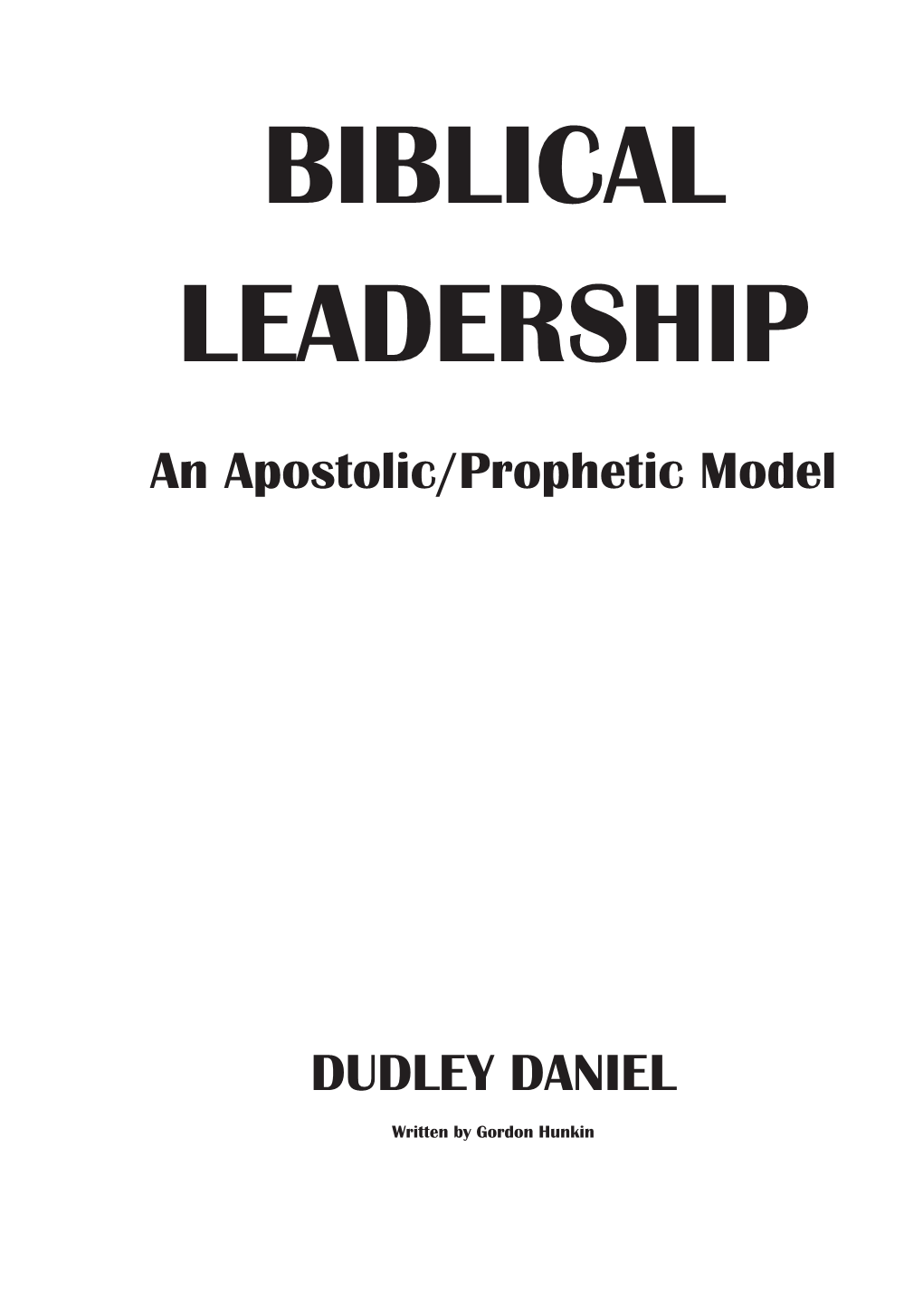 Biblical Leadership