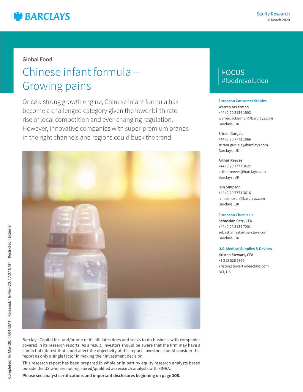 Chinese Infant Formula – Growing Pains