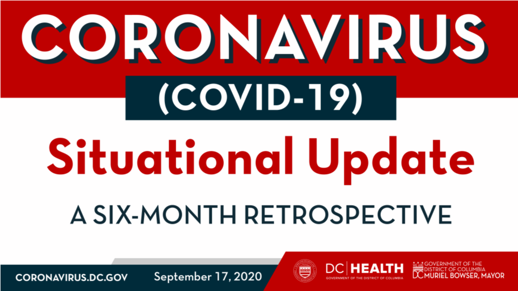 Coronavirus (COVID-19) Situational Update for September 17, 2020