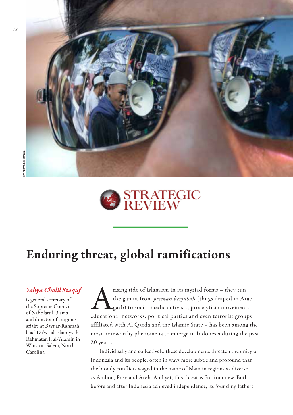 Enduring Threat, Global Ramifications