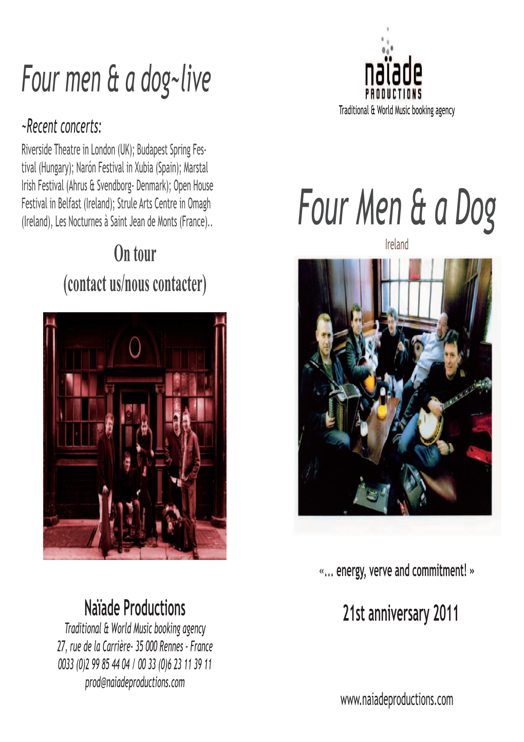 Four Men & a Dog~Live