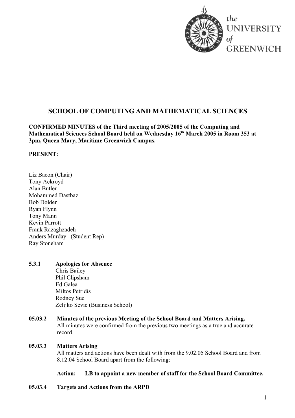 School of Computing and Mathematical Sciences s2