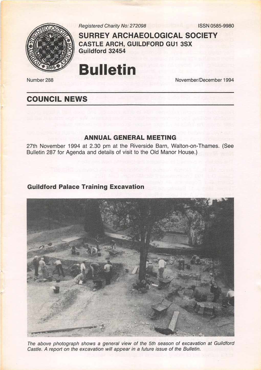 Bulletin N U M B E R 2 8 8 November/December 1994