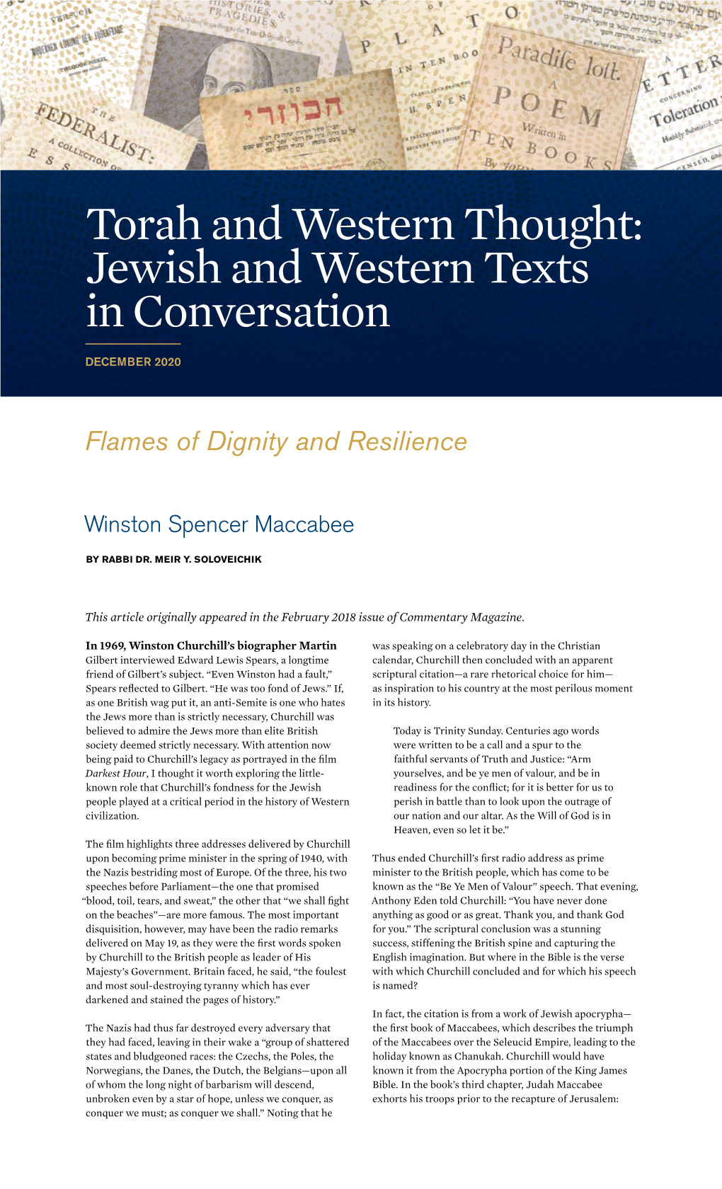 Jewish and Western Texts in Conversation