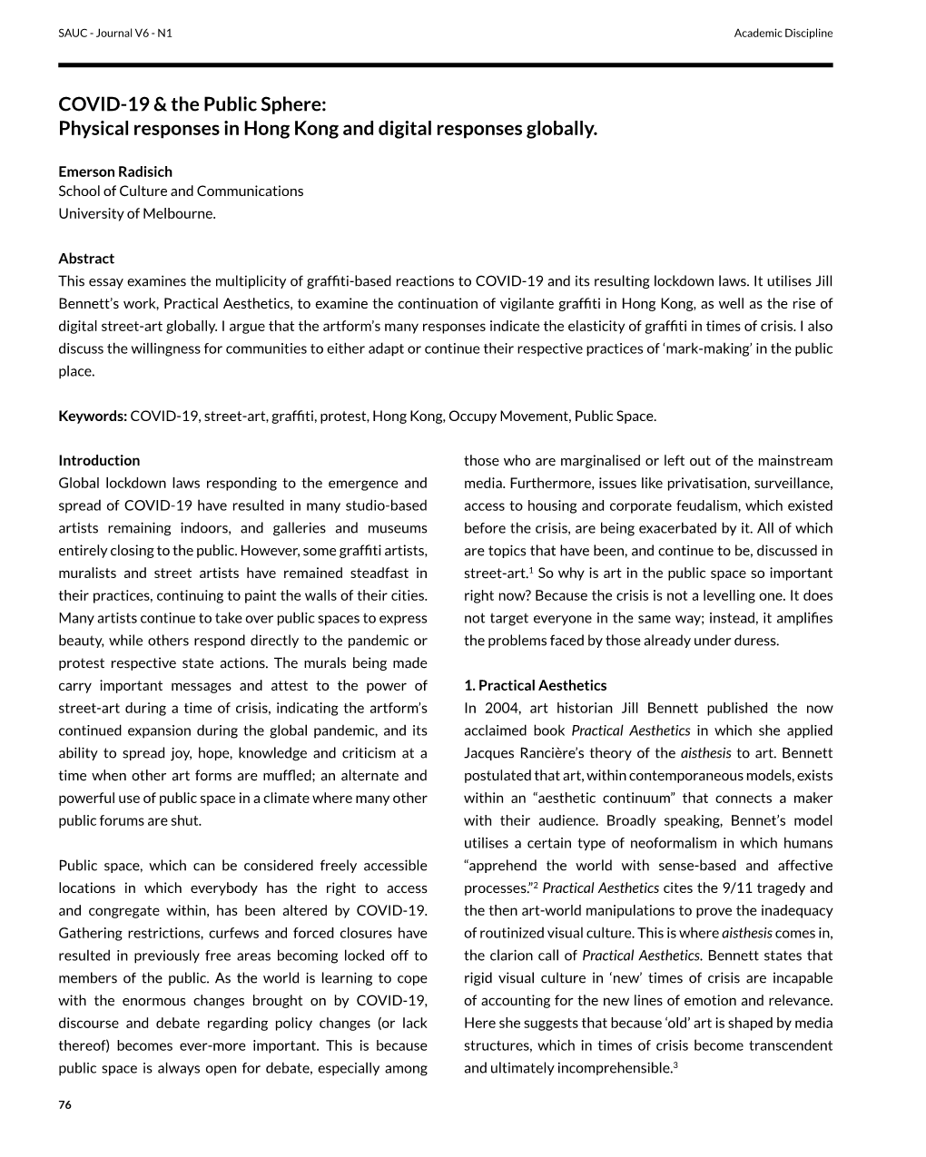 Physical Responses in Hong Kong and Digital Responses Globally