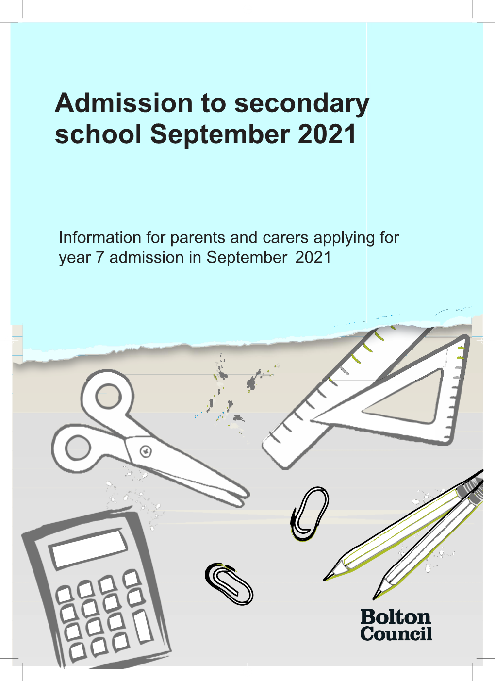 Admission to Secondary School September 2021