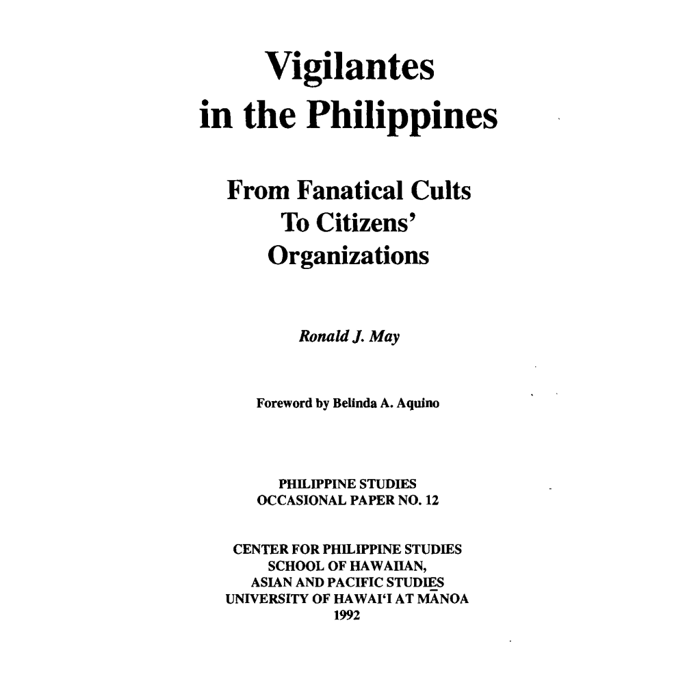 Vigilantes in the Philippines