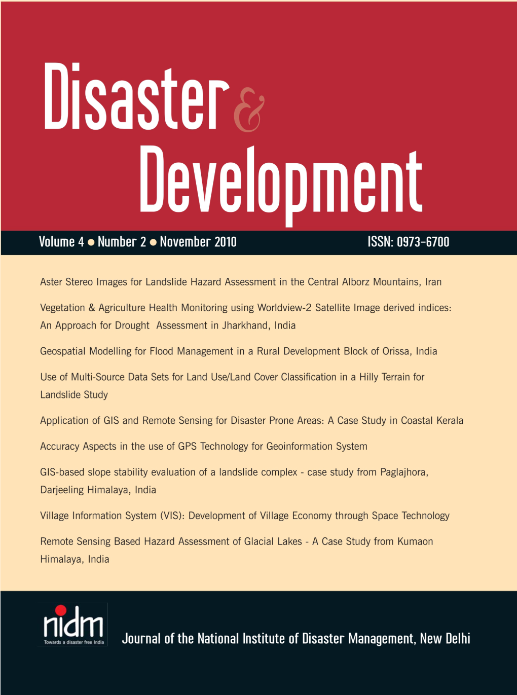 Application of GIS and Remote Sensing for Disaster Prone Areas: 53 a Case Study in Coastal Kerala Manjush Koshy, Aneesh a and Jayalekshmi AB