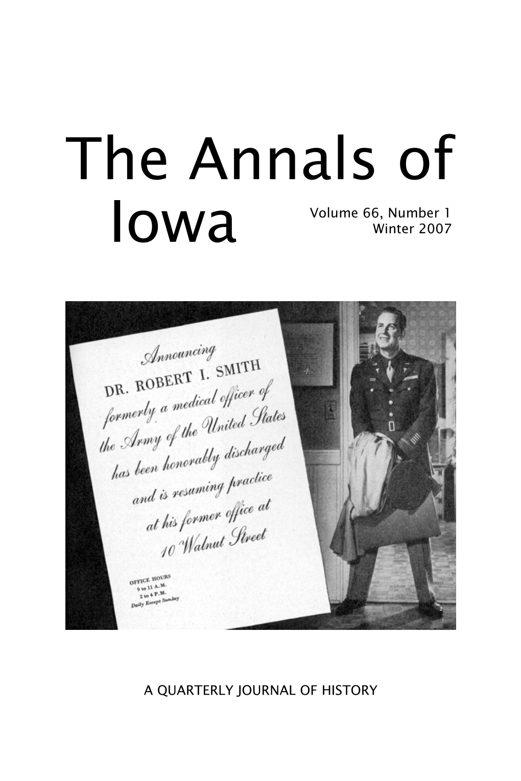 THE ANNALS of IOWA 66 (Winter 2007)