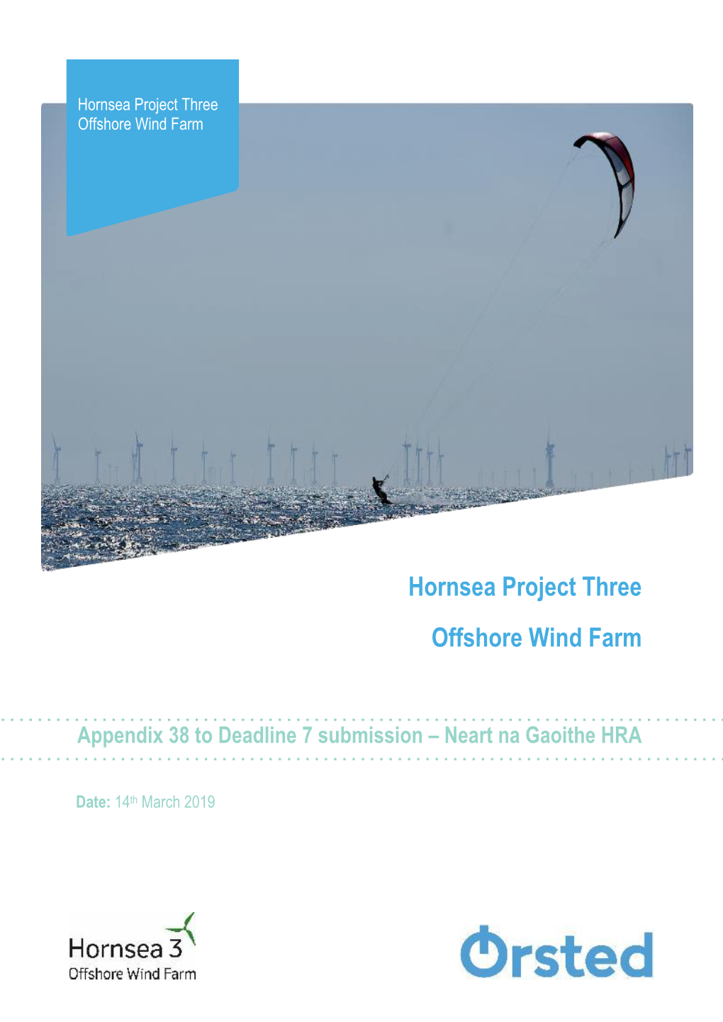 Hornsea Project Three Offshore Wind Farm Appendix 38 to Deadline 7