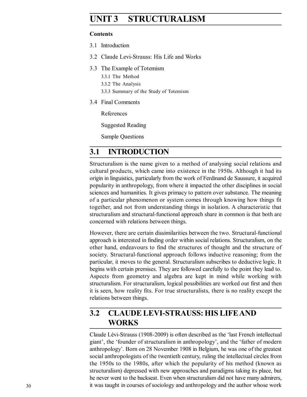 Unit 3 Structuralism