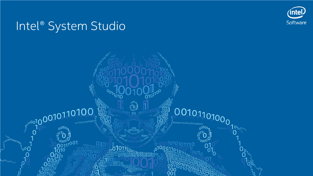 Intel® System Studio Intel® Software Development Products