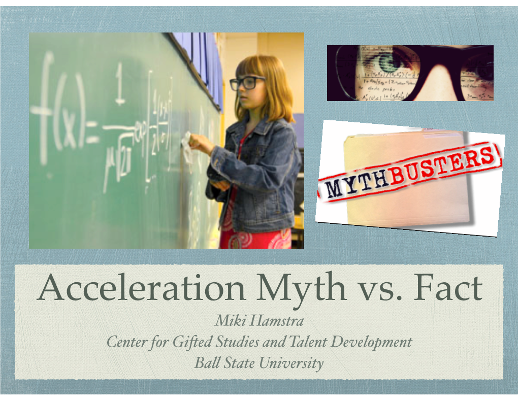 Acceleration Myths IAG 2014
