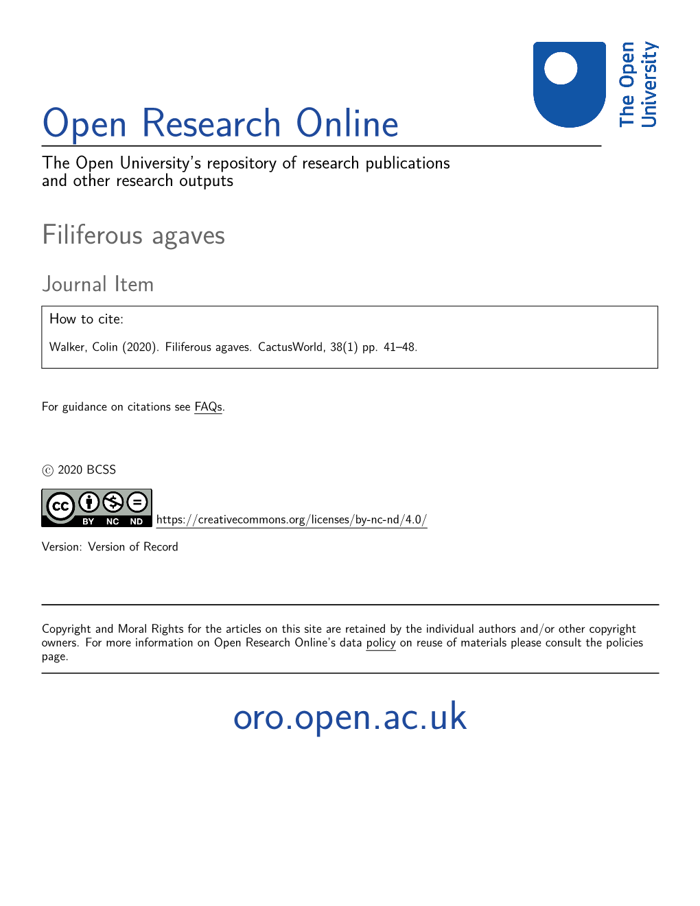 Open Research Online Oro.Open.Ac.Uk