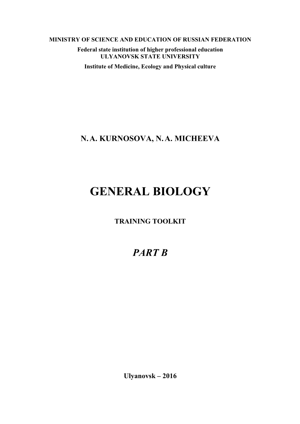 General Biology