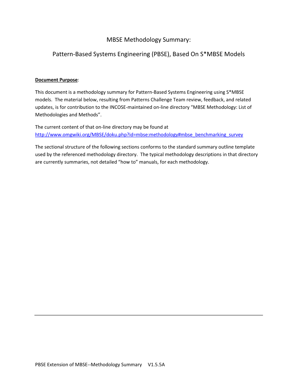 Pattern-Based Systems Engineering (PBSE), Based on S*MBSE Models