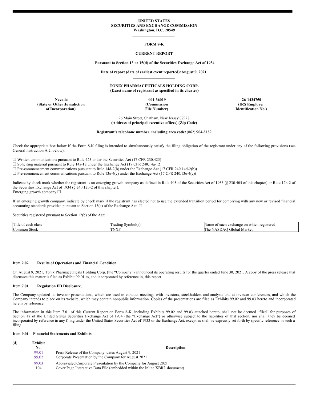 FORM 8-K CURRENT REPORT Pursuant T