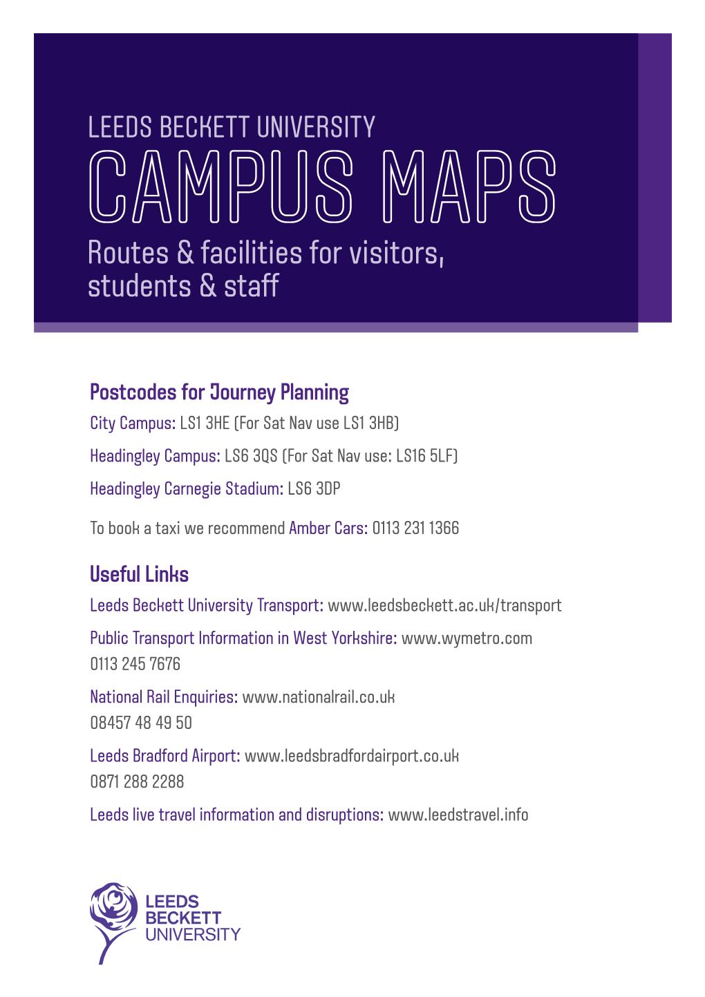 Campus Maps Showing the Location Of