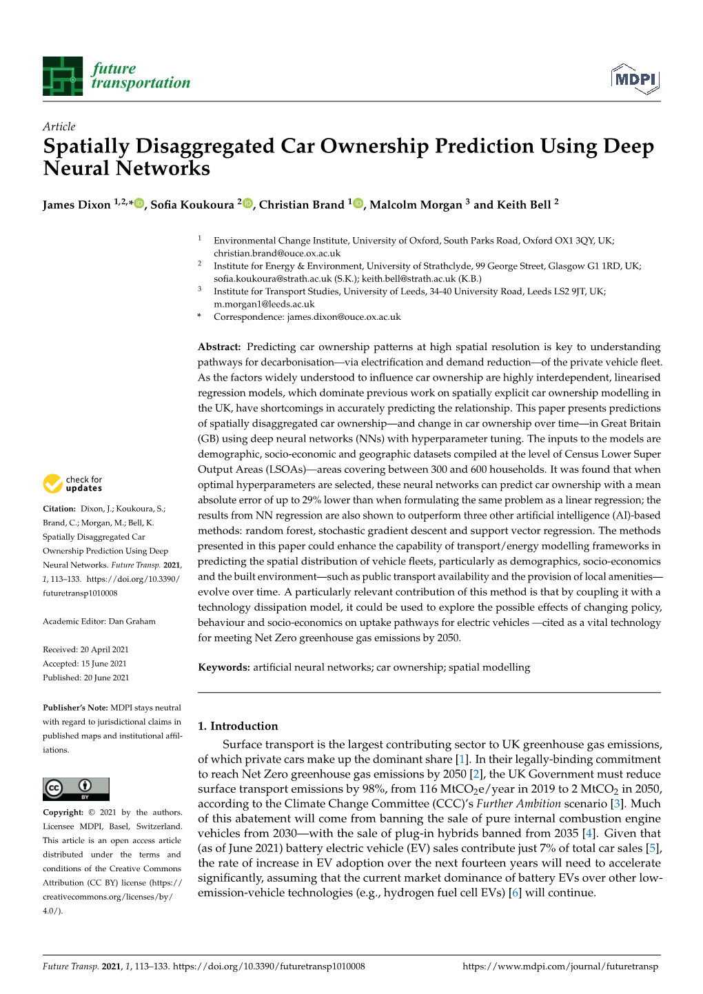 Spatially Disaggregated Car Ownership Prediction Using Deep Neural Networks