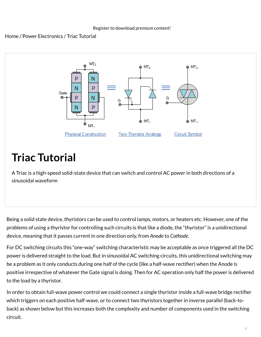 ELEC-SPD-S5-Triac Tutorial and Triac Switching Circuits.Pdf