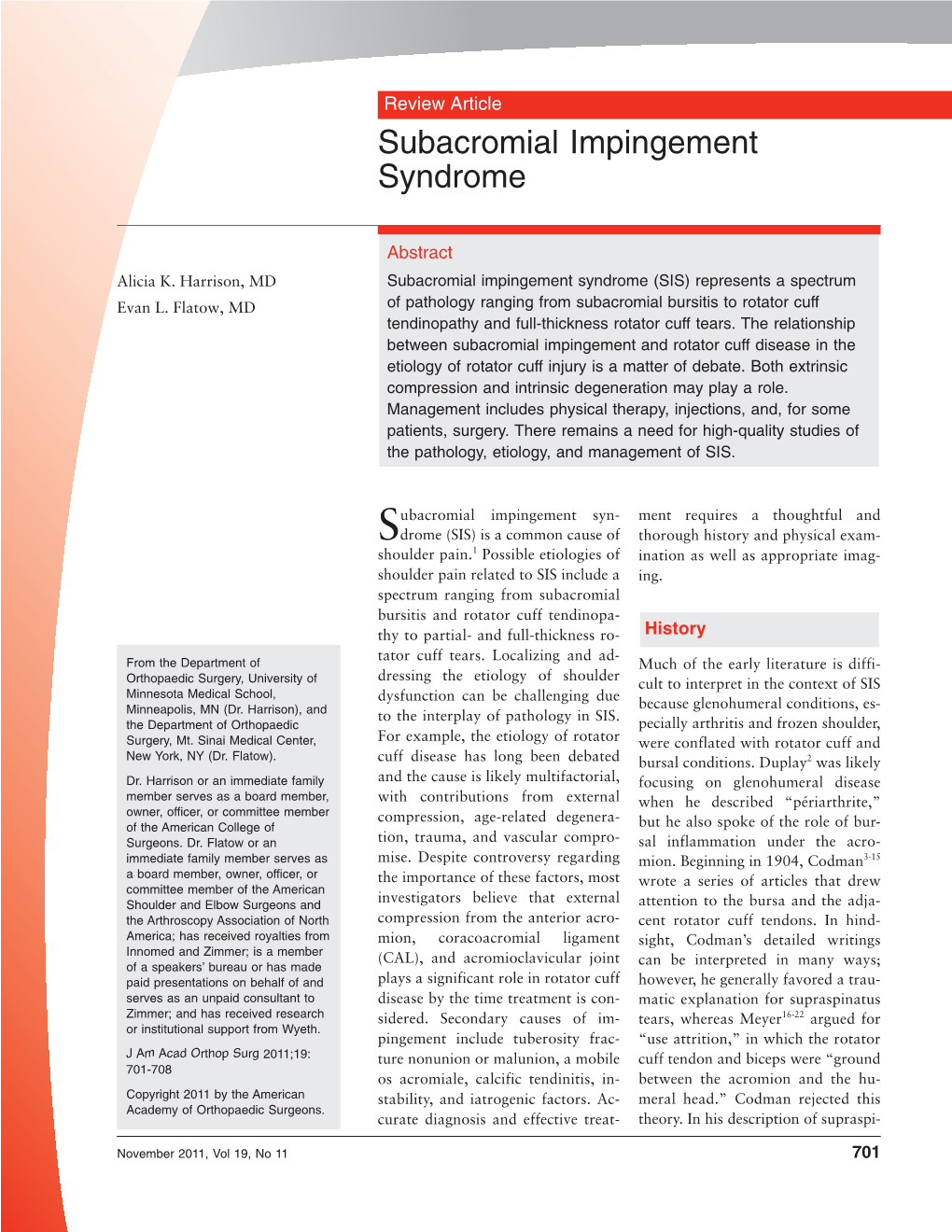 Subacromial Impingement Syndrome