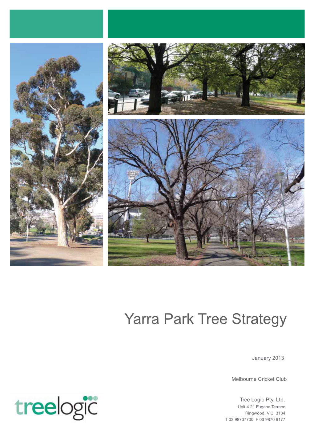 Yarra Park Tree Strategy 2013