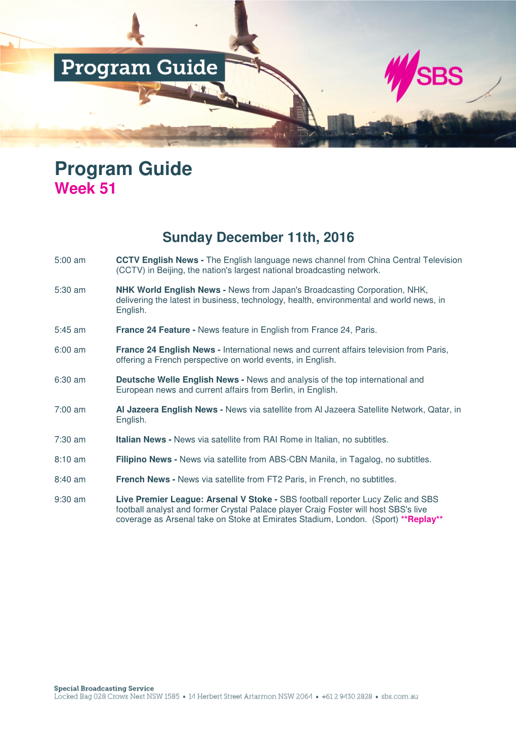 Program Guide Week 51