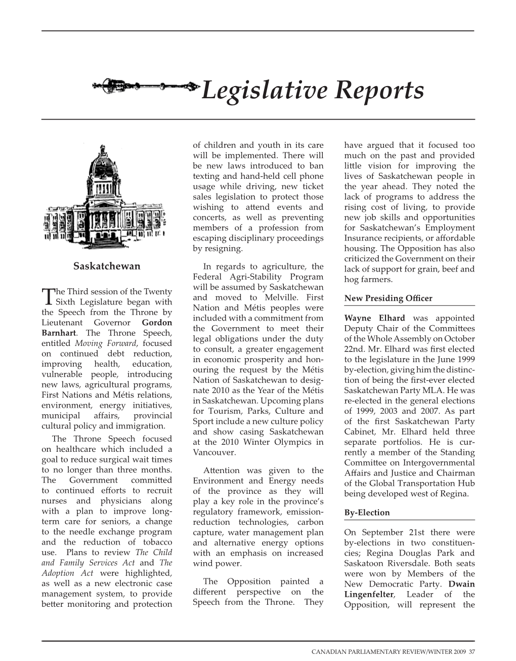 Legislative Reports