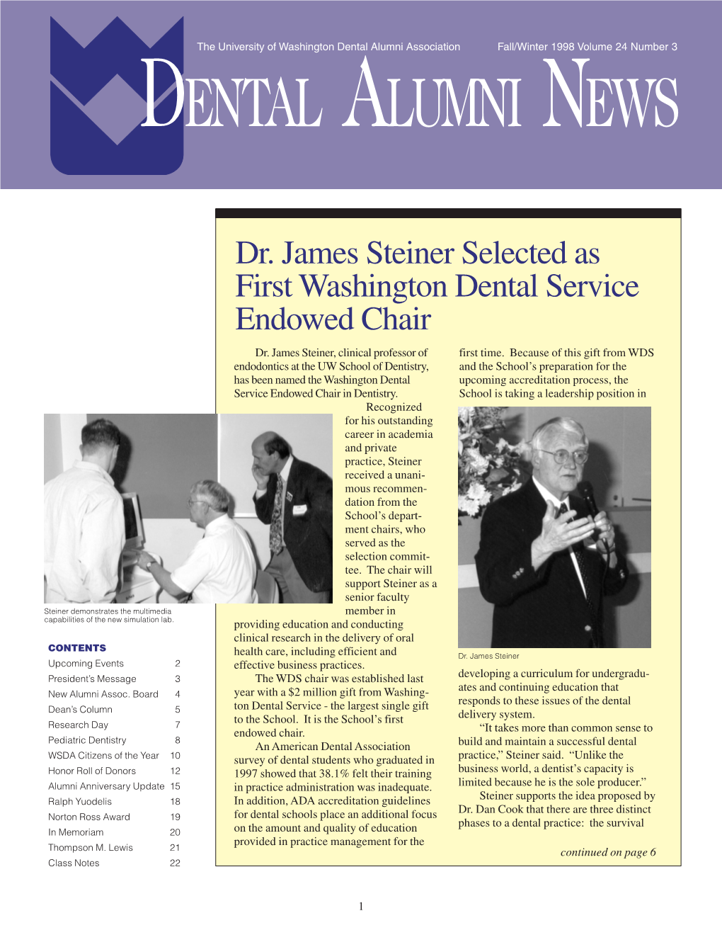 Dental Alumni News